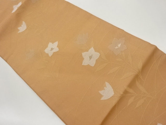  紗 桔梗模様織出し名古屋帯